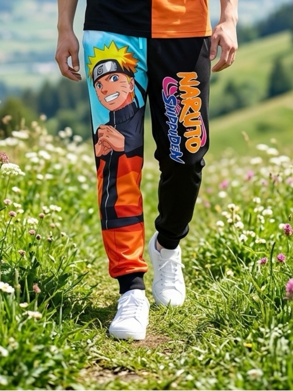 NWOT Men’s Naruto BioWorld Black Joggers Lounge Pants - Size Small